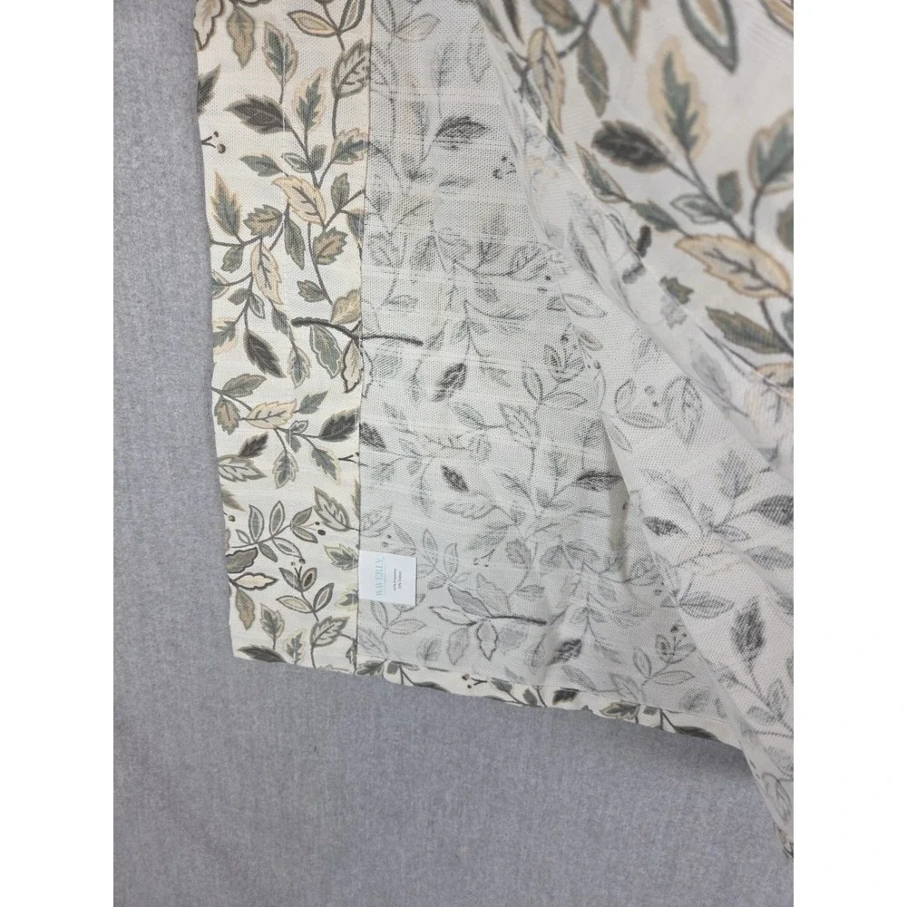 Waverly Valance Cottage Green Leaf Rod Pocket Curtain 15x52 Earth Nature Country